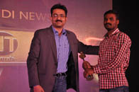  presenter   Vinay Tiwari   winner   News Videographer Telugu   N.V. Ramesh TV 9.